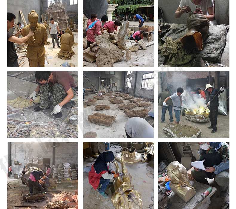 銅雕塑廠家，銅雕塑鑄造流程，銅雕塑定制
